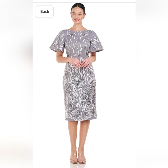 Nwt JS Collections Women's Lyra Flutter Cocktail Dress size 12 - Picture 1 of 13